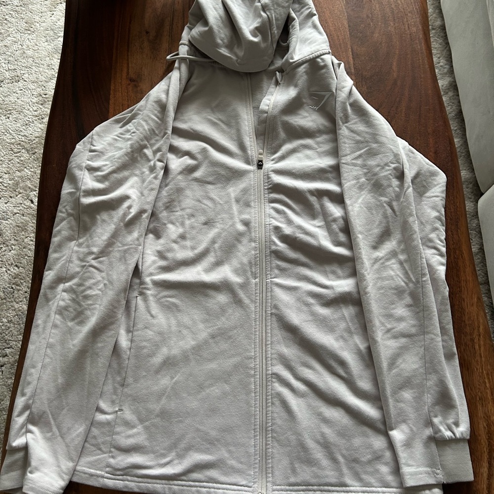 Gymshark light grey zip up